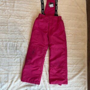 Gusti Kids Pink Snow Pants size youth 10 (large) in hot pink